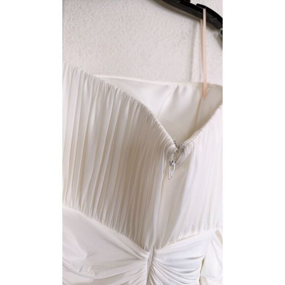 ALEX PERRY Sterling Ruched Long Sleeve Off Shoulder Dress AU14/US10 - Picture 8 of 12